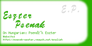 eszter psenak business card